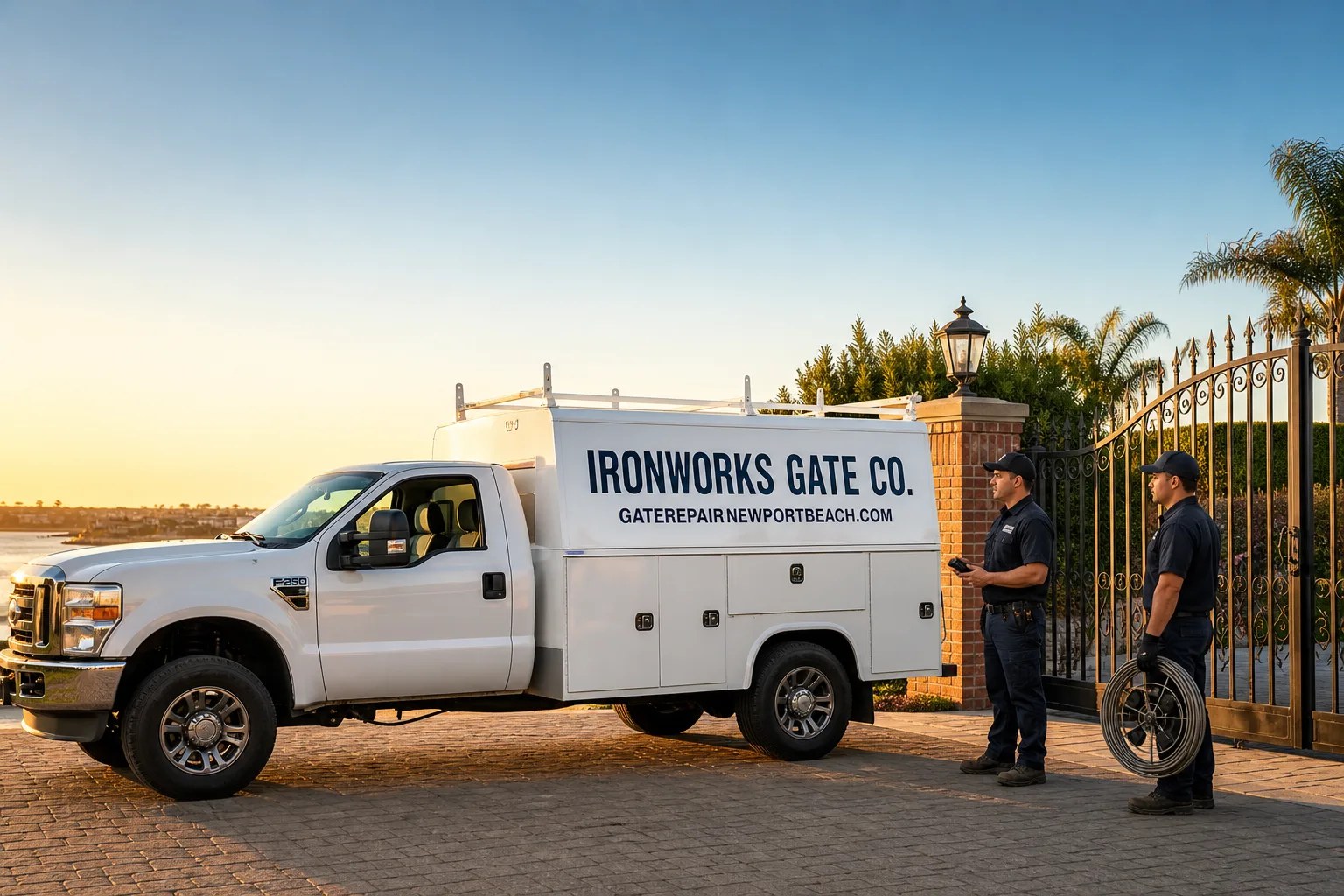 Gate Installation in Newport Beach, CA | Ironworks Gate Co.